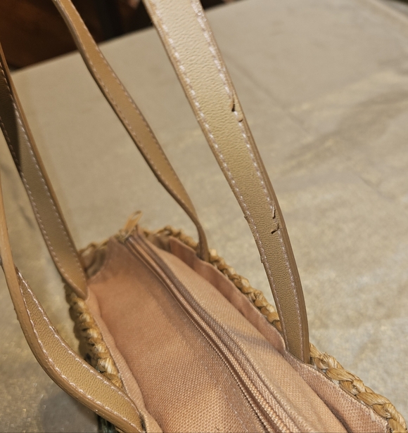 Vtg Wicker Woven St. John's Bay Palm Small Handbag Pre-owned - Picture 15 of 15